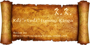 Körtvélyessy Kinga névjegykártya